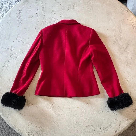Vintage Tahari Red Skirt Suit